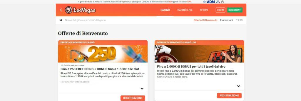 I 10 migliori casinò online in Italia : Leovegas